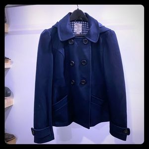 Tulle navy pea coat